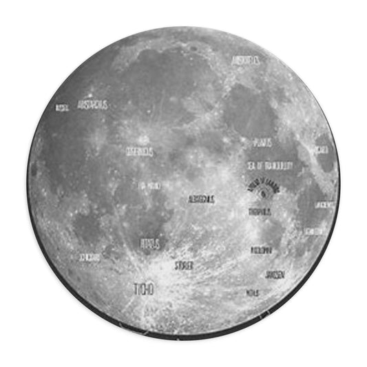 Lunar Map Mouse Pad - Celestial Office Decor, Astronomy Gift for Students, Cosmic Desk Accessory, Unique Home Office Decoration