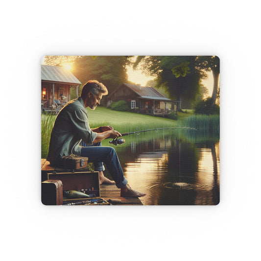 Mouse Pad, Fishing with Dad Dream, Father's Day Gift, Lake House Decor, Desk Accessories, Office Supplies