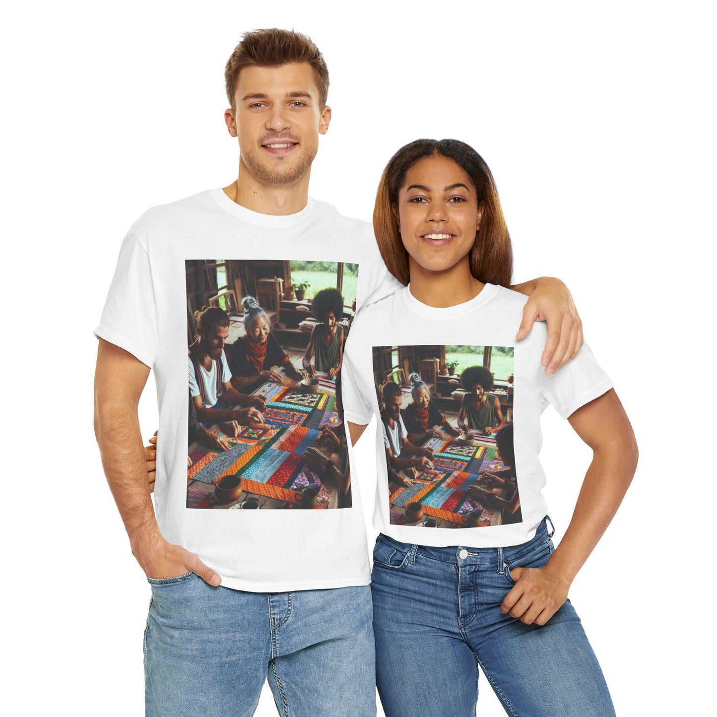 Quilting Bee Unisex Tee, Dreaming of Mom and Dad Shirt, Family Memories T-Shirt, Vintage Quilt Lover Top, Quilting Gift for Her/Him, Quilt