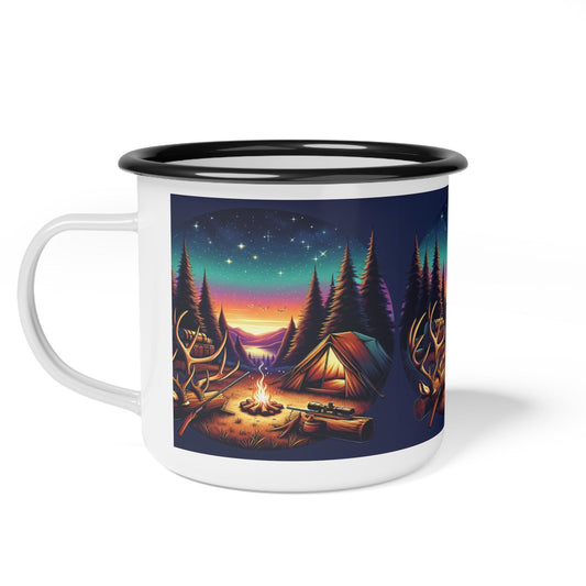 Enamel Camp Cup, Camping Mug, Outdoor Adventure, Campfire Coffee Cup, Fathers Day Gift, Dad Gift, Outdoor Enthusiast