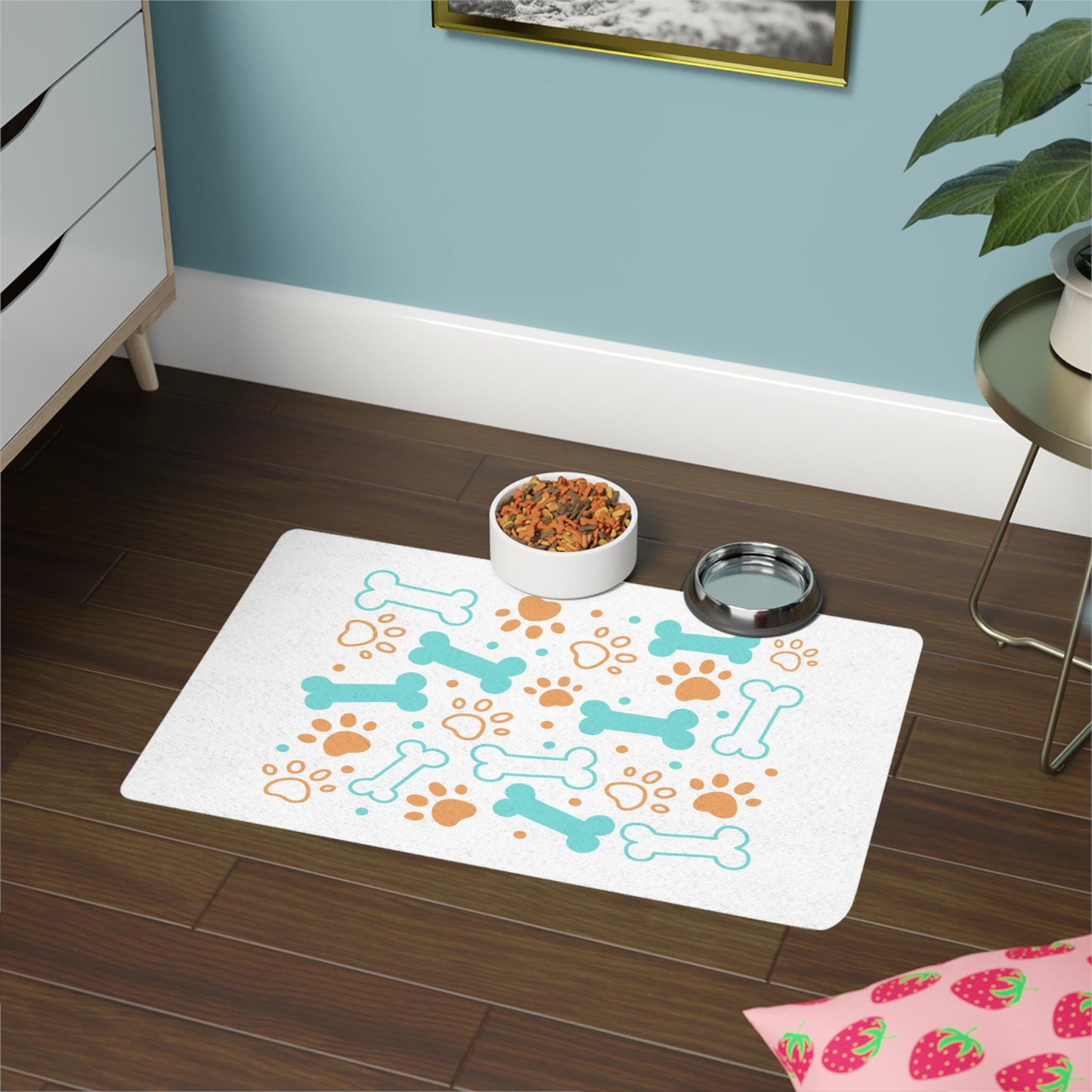 Pet Food Mat, Non-Slip Dog Bowl Mat, Cat Feeding Mat, Water Resistant Pet Placemat, Food Mat for Pets, Waterproof Dog Mat