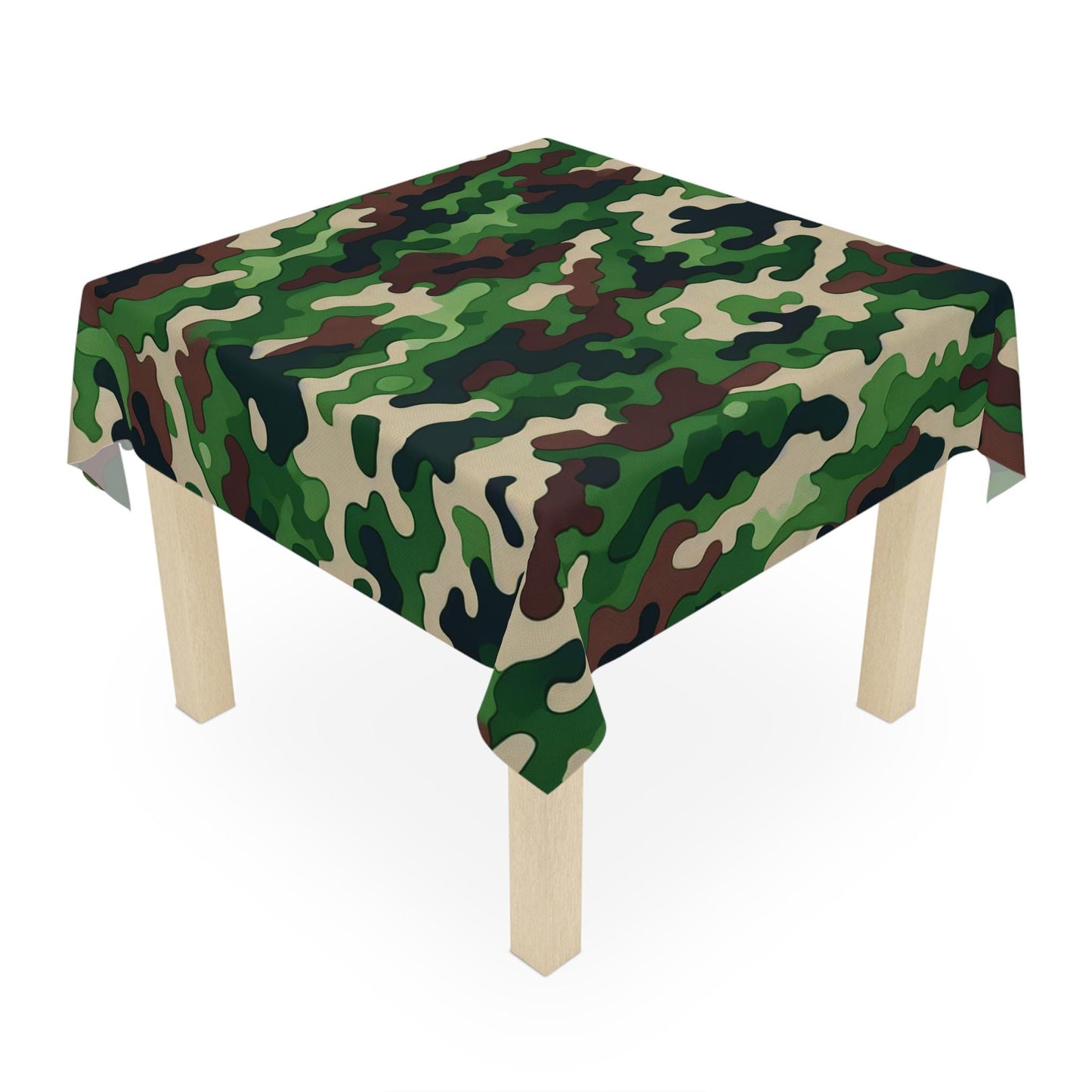 Camouflage Tablecloth | Outdoor Dining, Picnic Decor, Military Style, Home Decoration, Party Supplies, Green Camo