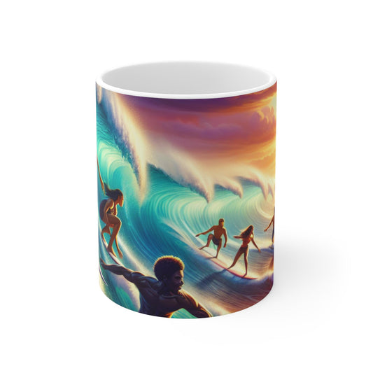 Surfing Adventure Mug - Perfect Gift for Beach Lovers, Surfers, Summer Parties, Ocean Enthusiasts, and Surfing Decor
