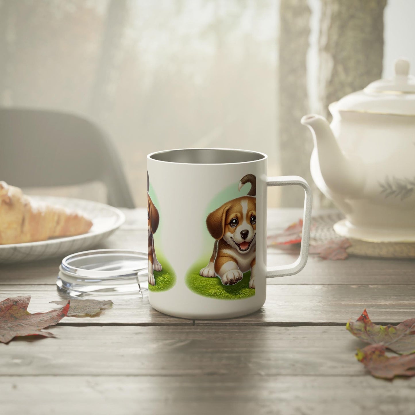 Dad's First Puppy Dreams Coffee Mug, Father's Day Gift, Pet Lover Cup, Ceramic Drinkware, 10oz Insulated Mug