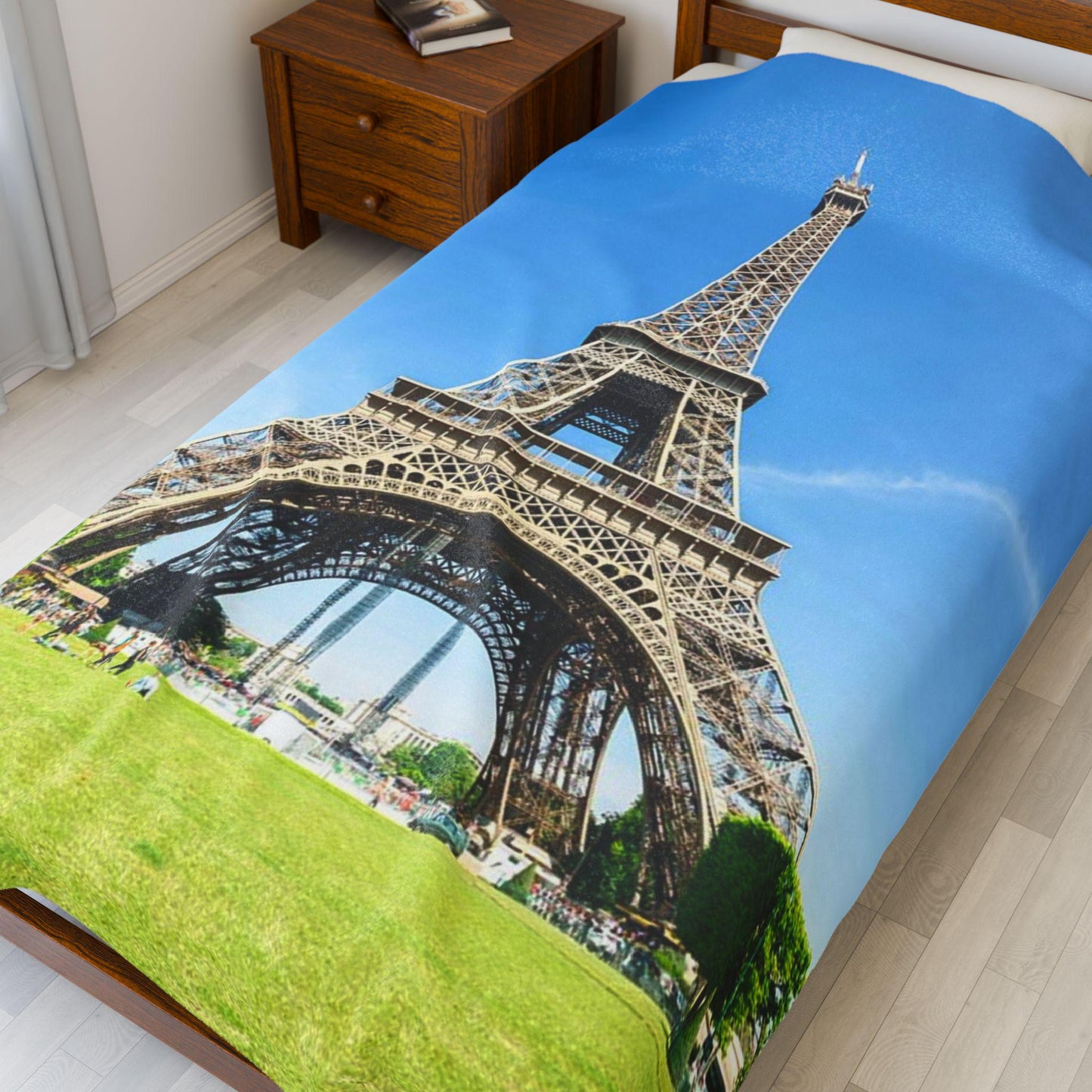 Velveteen Plush Blanket, Dream Vacation Gift for Dad, Cozy Travel Themed Throw, Wanderlust Home Decor, Father's Day Present, Soft Bedding