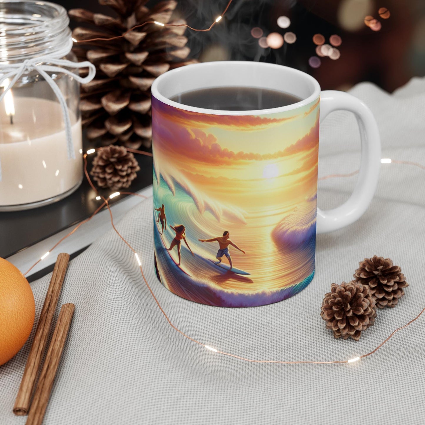 Surfing Adventure Mug - Perfect Gift for Beach Lovers, Surfers, Summer Parties, Ocean Enthusiasts, and Surfing Decor